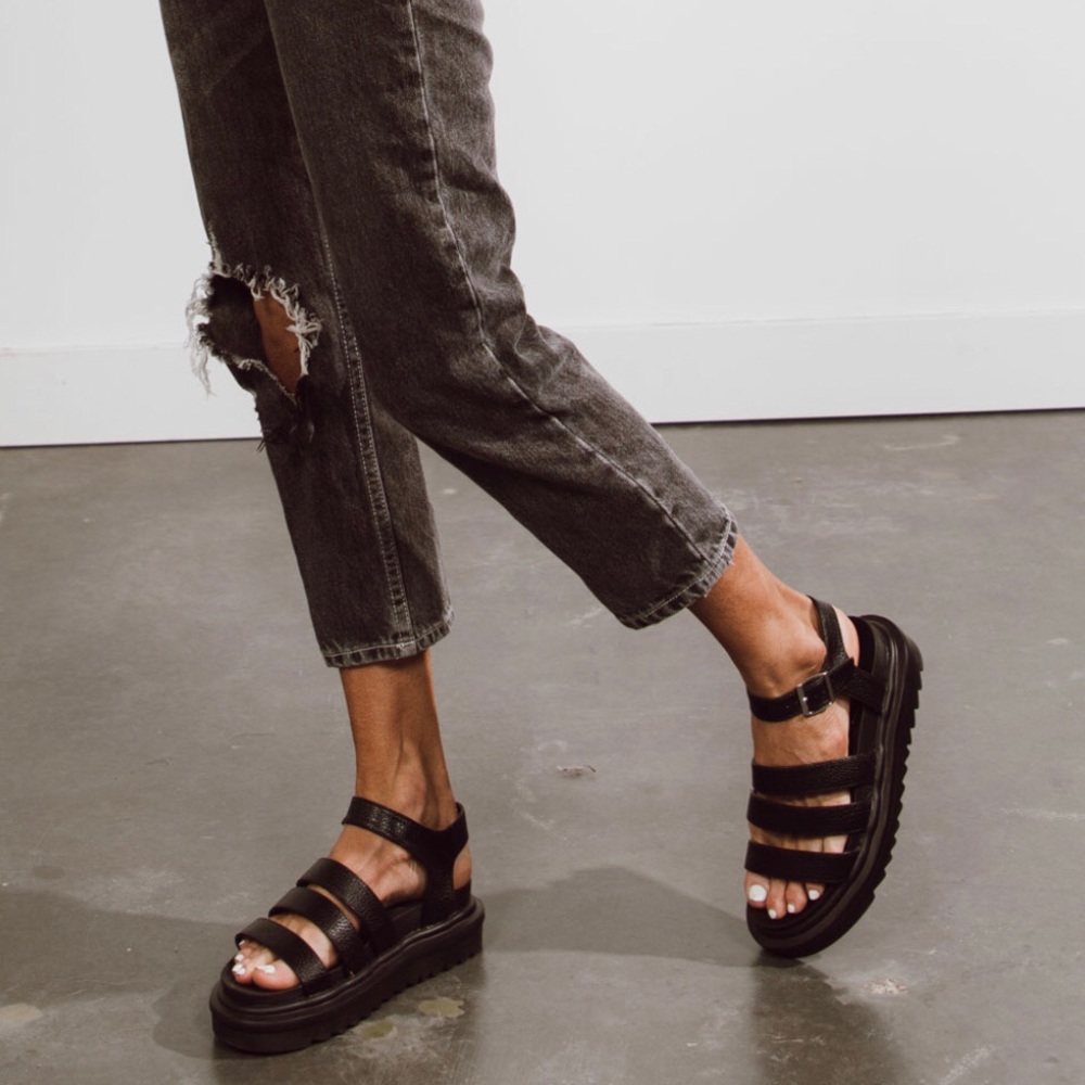 Black platform sandals! CUTE, COMFY, NEVER WORN!